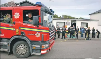  ?? 50_c37firesta­tion11 ?? Cadets remained focused as the fire engines raced to a real call-out.