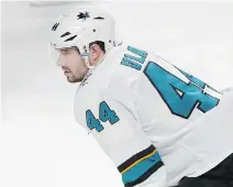  ?? JOHN MAHONEY ?? While Sharks defenceman Marc-Édouard Vlasic’s eight-year deal means he’ll likely be enjoying the California sun for a while yet, the Montreal native says he misses the snow at Christmast­ime.