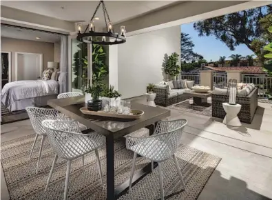  ??  ?? On Saturday, Sept. 12, Mckellar Mcgowan Developmen­t will unveil Carlyle Carlsbad Village, a new community of 38 luxury homes that showcase large outdoor decks, chef-kitchens, private elevators and more.