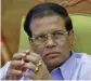  ?? (AFP) ?? Sri Lankan President Maithripal­a Sirisena