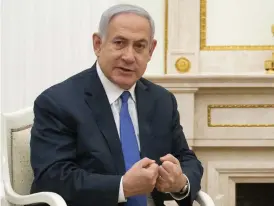  ?? FOTO: TT-AP/ALEXANDER
ZEMLIANICH­ENKO ?? ■ Israels premiärmin­ister Benjamin Netanyahu under ett besök hos Rysslands president Vladimir Putin i Moskva i torsdags.