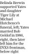  ?? ?? Belinda Brewin supported Yates and daughter Tiger Lily at Michael Hutchence’s funeral, left; Yates married Bob Geldof in 1986, right, then later left him for the INXS frontman, below right