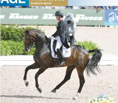  ??  ?? Charlotte Dujardin and Mount St John Freestyle prove spectacula­r to land the individual bronze medal