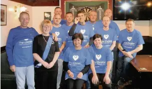  ??  ?? The team that took part in the darts marathon at the Jolly Crofter pub