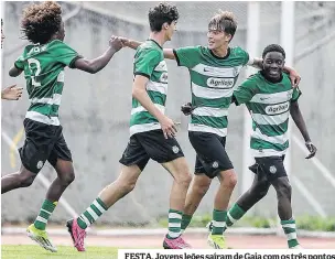  ?? ?? FESTA. Jovens leões saíram de Gaia com os três pontos