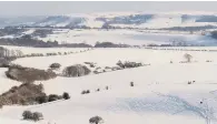  ?? PHOTO BY SAM MOORE ?? The snow-covered South Downs