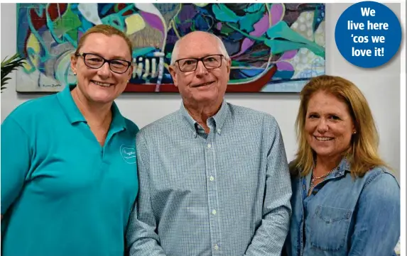  ?? Photo: Sean White ?? MAKING LIFE EASIER: Organising to help their clients for the day at Hope Horizons are (from left) Jo Kelly, Peter Turnbull and Kate Beyer.