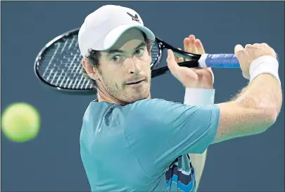  ?? ?? Andy Murray was edged out by Andrey Rublev in yesterday’s final