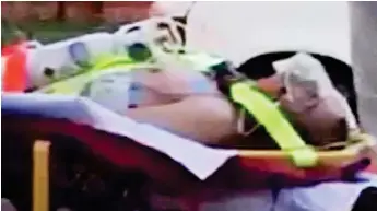  ??  ?? Victims: Dawn Sturgess and Charles Rowley, also pictured on a stretcher, were critically ill in hospital last night following a shopping trip to Salisbury
