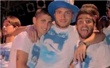  ??  ?? Verratti, Immobile e Insigne nel Pescara promosso in A nel 2012