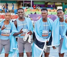  ??  ?? GOLDEN GENERATION: The 4x400m U/20 World Champions