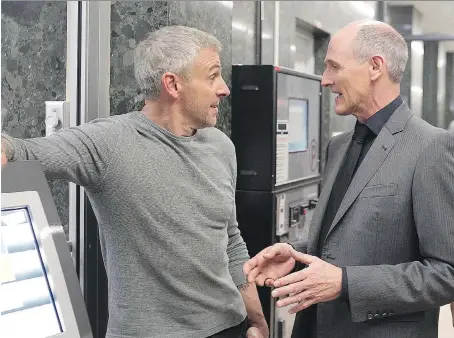  ?? LES FILMS SÈVILLE ?? Actors Patrick Huard, left, and Colm Feore are reprising their roles from the original film in Bon Cop Bad Cop 2.