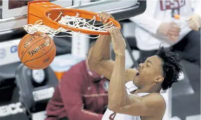  ?? Jared C. Tilton, Getty Images ?? Florida State freshman forward Scottie Barnes is considered a top prospect for the NBA.