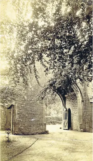  ??  ?? I am indebted to Kate Dove, assistant librarian at Glenalmond College, for this photograph of the entrance lodge, used as the Post Office at one time. See more informatio­n, top left.