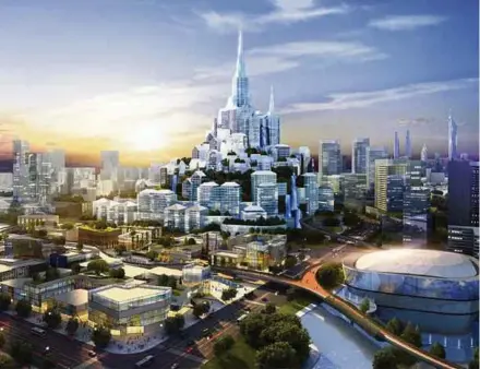  ??  ?? An artist’s impression of Bandar Malaysia, a prime national economic project located at the site of the former Royal Malaysian Air Force base in Sungai Besi.