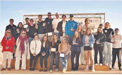  ?? FAV ?? Foto de familia con todos los vencedores en el CETDV de la Bahía de Cádiz.