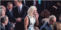  ?? ANDREW HARNIK/AP ?? Sen. Kyrsten Sinema, D-Ariz., is seen at a Joint Meeting of Congress April 3.