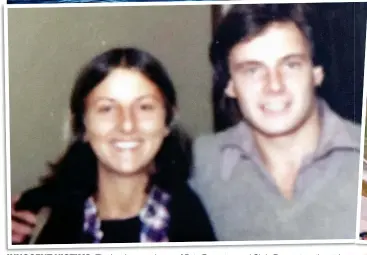  ??  ?? INNOCENT VICTIMS: The last-known picture of Peta Frampton and Chris Farmer together, taken on the day before they set off on their globe-trotting adventure. Right: Chris with Russell, left, and Vince Boston in Belize in a snap taken about a week before his murder and kept by Russell