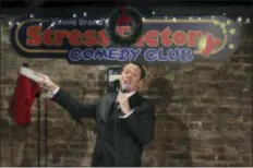  ?? ASSOCIATED PRESS FILE PHOTO - MEL EVANS ?? Joe Piscopo sings an updated “New York, New York,” as “New Jersey, New Jersey” during an event to help raise funds for the Boys and Girls Club of America at the Stress Factory Comedy Club Tuesday, Dec. 6, 2016, in New Brunswick, N.J. Famous for his SNL...