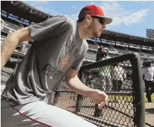  ?? AP PHOTO ?? TRADING PLACES: Red Sox ace Chris Sale takes the field yesterday in Chicago, where he will pitch tonight against his former White Sox teammates.