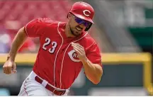  ?? DAVID JABLONSKI / STAFF ?? Adam Duvall, traded to the Braves for two pitchers and an outfielder, is eligible for a sizable salary bump after the season through arbitratio­n, which helped make him expendable.