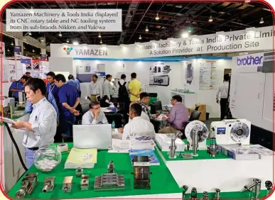  ??  ?? Yamazen Machinery & Tools India displayed its CNC rotary table and NC tooling system from its sub-brands Nikken and Yukiwa