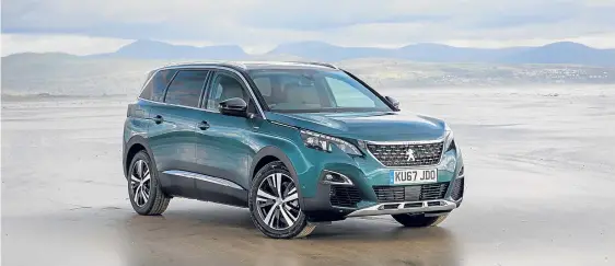  ??  ?? The new Peugeot 5008 comes with a choice of petrol and diesel engines.