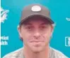  ?? DAVID FURONES/ SOUTH FLORIDA SUN SENTINEL ?? Dolphins wide receiver and kick returner Braxton Berrios spoke with reporters over web conference about the NFL’s new kickoff rules.