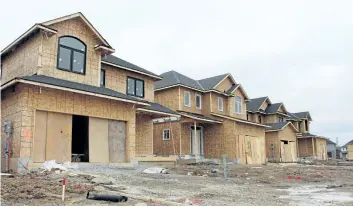  ?? RACHEL EMMANUEL/SPECIAL TO THE STANDARD ?? ‘If you’re not in the housing market now, good luck,’ says the president of the Ontario Home Builders’ Associatio­n.