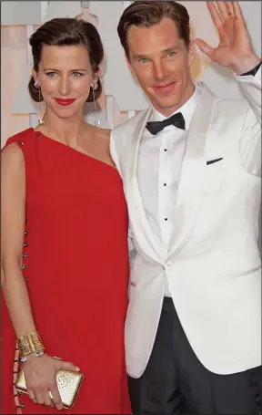  ??  ?? Family man: Benedict Cumberbatc­h with wife Sophie Hunter