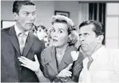  ?? CBS PHOTO ARCHIVE/CBS VIA GETTY IMAGES, 1961 ?? Dick Van Dyke, left, Rose Marie and Morey Amsterdam in The Dick Van Dyke Show.