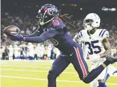  ?? WESLEY HITT / GETTY IMAGES FILES ?? Wide receiver DeAndre Hopkins has been named an all-pro in each of the past three years, and named a Pro Bowler four times.