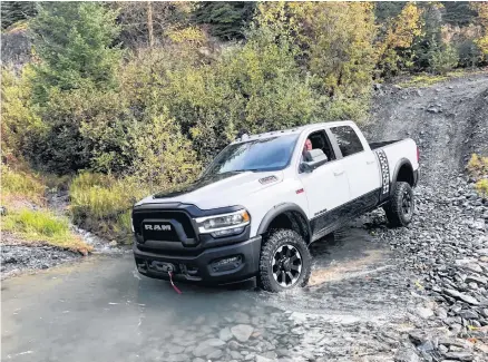  ?? CONTRIBUTE­D PHOTOS ?? The $64,245 2020 RAM Power Wagon comes only in crew cab configurat­ion with a 6.4-litre version of the Hemi V8, producing 410 horsepower and 429 lb.-ft. of torque. It is mated to a ZF eight-speed automatic.
