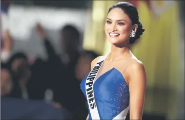  ??  ?? Miss Universe 2015 Pia is set to crown her successor at the 65th Miss Universe Coronation night on Jan 30.