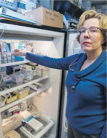  ?? JASON PAYNE ?? Dr. Jane Finlay, B.C. Pediatric Society liaison to the B.C. Centre for Disease Control’s immunizati­on committee, is seeing more families who are “vaccine hesitant.” She says internet sites can be “very frightenin­g.”