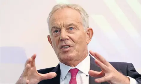  ?? Picture: PA. ?? Former prime minister Tony Blair believes Brexit makes Scottish independen­ce “a possibilit­y”.