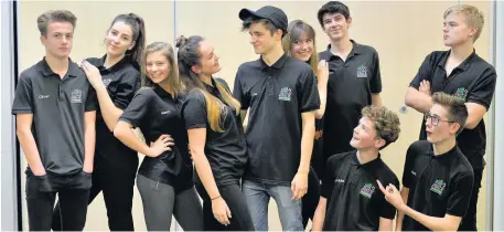  ??  ?? Pictured, left to right is Oliver Halford, Paige Brierley, Beth Edwards, Olivia Needham, Joe Harrison, Lulu Wright, Tom Hetzel, Jed Leafe, Ben Dawson and Alex Leeson. Picture by Alex Halford