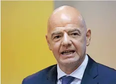  ?? ASHRAF SHAZLY AFP ?? FIFA president Gianni Infantino.
|