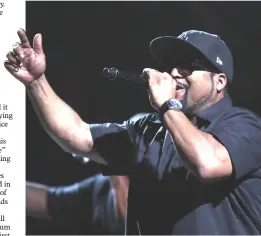  ?? — AFP file photo ?? Ice Cube performs during the BIG3 Championsh­ip last Aug 24 in Brooklyn, New York.