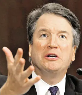  ?? BILD: SN/AP ?? Brett Kavanaugh soll Mehrheit im Gericht sichern.