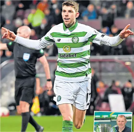  ??  ?? Celtic midfielder Ryan Christie can’t wait for the season to start.