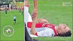  ??  ?? SE DESMAYÓ. Nouri cayó desplomado en un amistoso con el Ajax.