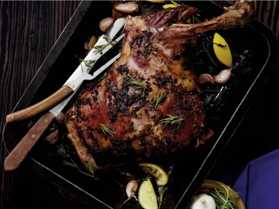  ??  ?? The free-range lamb from the Cambrian mountains in Wales is rich and flavoursom­e