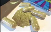  ?? Mary Esch Associated Press ?? KRATOM can be consumed in a powder form or through pills or tea. It is legal in most states.