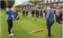  ??  ?? McGinley talks skills at the launch