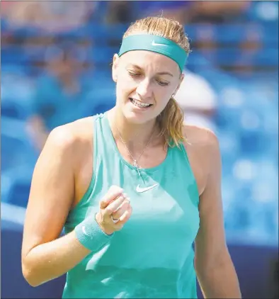  ?? John Minchillo / Associated Press ?? Petra Kvitova, ranked No. 6 in the world, is one of five Top 10 players in the field for the Connecticu­t Open this year.
