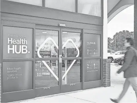  ?? CVS HEALTH ?? CVS Pharmacy is introducin­g a new concept store called the HealthHUB, which has more space for health care services and less space for traditiona­l retail items.