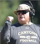  ?? Courtesy photo ?? COC head football coach Ted Iacenda said Competitio­n Thursday — even online — has improved the team’s camaraderi­e and competitiv­e drive.