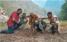  ?? DAVID LEE/NETFLIX ?? Isiah Whitlock Jr., from left, Norm Lewis, Clarke Peters, Delroy Lindo and Jonathan Majors star in Spike Lee’s war film “Da 5 Bloods,” centering on African American veterans who return to Vietnam.