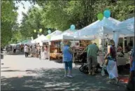  ??  ?? The fifth annual Beekman Street Art Fair on Sunday in Saratoga Springs.